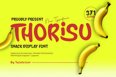 Thorisu - Snack Display Font Font twinletter 