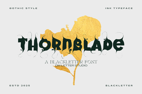 Thornblade Font Dm Letter Studio 