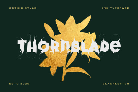 Thornblade Font Dm Letter Studio 