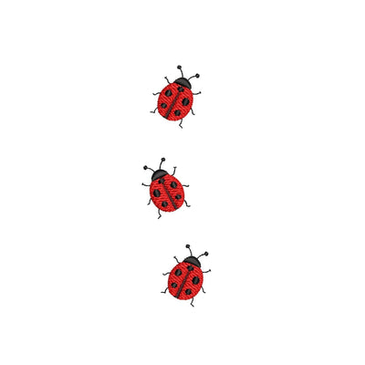 Three Ladybugs Machine Embroidery Design, 4 sizes, Instant Download Embroidery/Applique DESIGNS Nino Nadaraia 