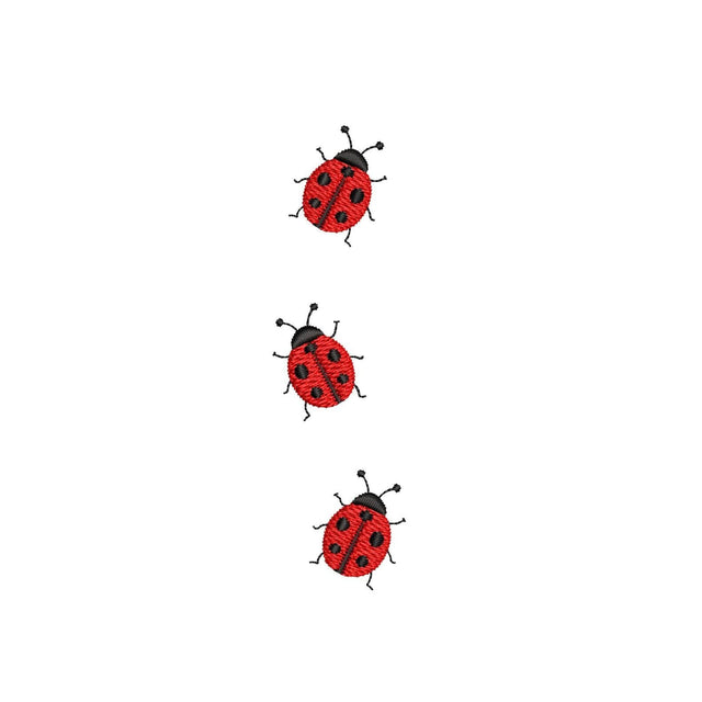 Three Ladybugs Machine Embroidery Design, 4 sizes, Instant Download Embroidery/Applique DESIGNS Nino Nadaraia 