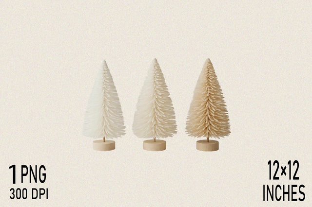 Three Pastel Christmas Trees in Soft Sublimation Clipart Sublimation SVGArt 