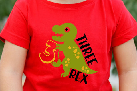 Three Rex| 3rd Birthday SVG Cutting Files. SVG CosmosFineArt 