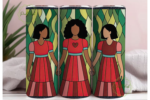 Three Sisters Stained Glass 20oz Tumbler Sublimation PixelChick 