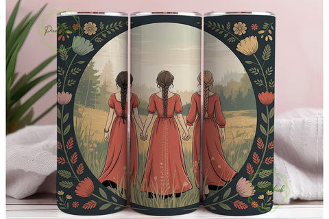 Three Sisters Tumbler Wrap PNG Sublimation PixelChick 