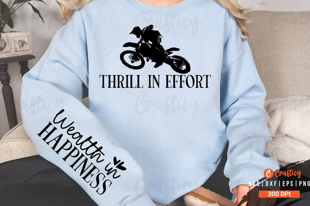Thrill in effort Sleeve SVG Design SVG Designangry 