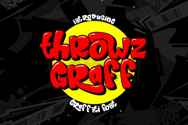 Throwz Graff – Playful Throw-Up Style Graffiti Font Font Mozzatype 