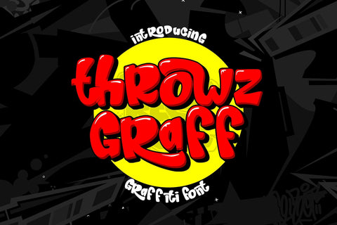 Throwz Graff – Playful Throw-Up Style Graffiti Font Font Mozzatype 