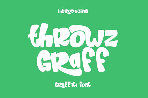 Throwz Graff – Playful Throw-Up Style Graffiti Font Font Mozzatype 