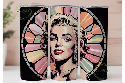 THSPlyn Stained Glass 20oz Tumbler Wrap Sublimation PixelChick 