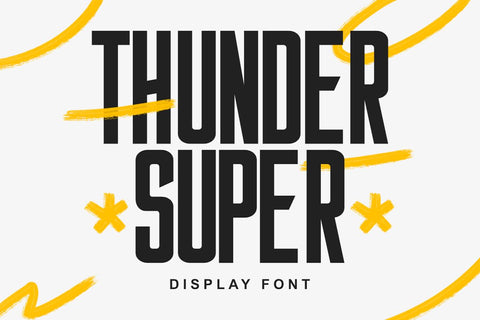 Thunder Super - Modern Display Font Font Masyafi Studio 