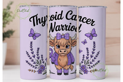 Thyroid Cancer Warrior 20oz Tumbler Wrap Sublimation PixelChick 