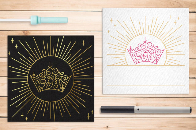 Tiara in Deco Style Frame SKETCH Single Line SVG Sketch DESIGN Risa Rocks It 