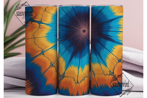 Tie Dye Fractal Abstract 20oz Tumbler Sublimation sassyprint 