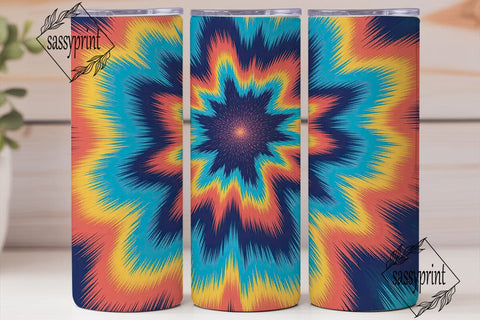 Tie Dye Fractal Abstract 20oz Tumbler Sublimation sassyprint 