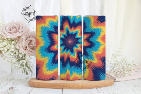 Tie Dye Fractal Abstract 20oz Tumbler Sublimation sassyprint 