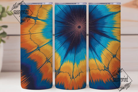 Tie Dye Fractal Abstract 20oz Tumbler Sublimation sassyprint 
