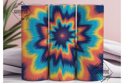 Tie Dye Fractal Abstract 20oz Tumbler Sublimation sassyprint 