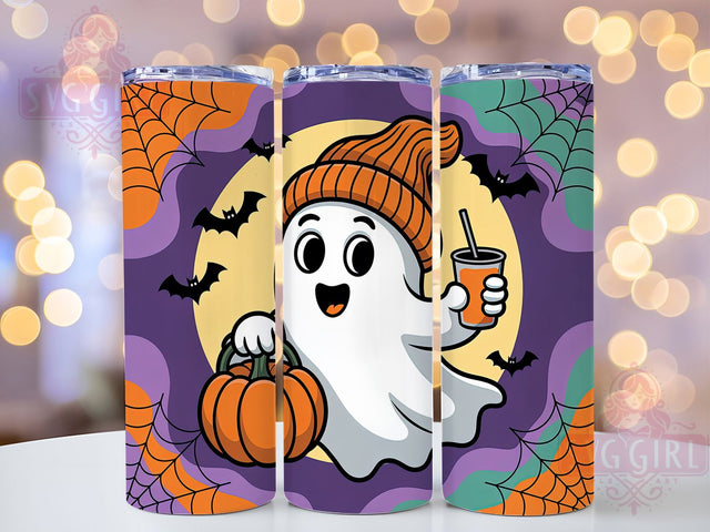 Tie Dye Groovy Ghost Halloween Tumbler, Spooky Tie Dye Wrap, Retro Ghost Sublimation, Cute Halloween Drinkware, Colorful Ghost Tumbler, Groovy Spooky Cup, Haunted Tie Dye Design Sublimation SvggirlplusArt 