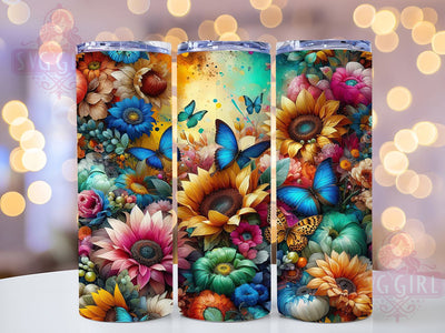 Tie Dye Leopard Sunflower 20oz Tumbler, Leopard Print, 20oz Wrap, Sublimation Design, Floral Tumbler, Boho Style, PNG File Sublimation SvggirlplusArt 