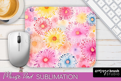 Tie Dye Mouse Pad Design - Rainbow Mousepad Sublimation PNG Sublimation OrangeBrushStudio 