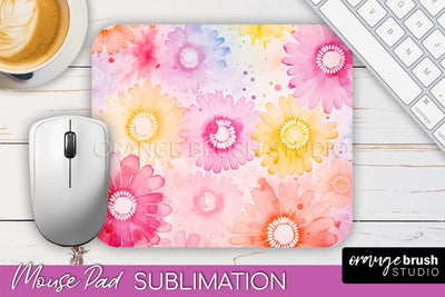 Tie Dye Mouse Pad Design - Rainbow Mousepad Sublimation PNG Sublimation OrangeBrushStudio 