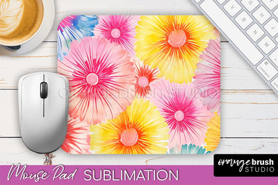 Tie Dye Mouse Pad Design - Rainbow Mousepad Sublimation PNG Sublimation OrangeBrushStudio 