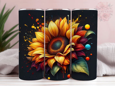 Tie Dye Sunflowers 20oz Tumbler Wrap PNG, Sunflowers Tumbler Png, Straight & Tapered Tumbler Wrap, Instant Digital Download Sublimation Li Zamperini 