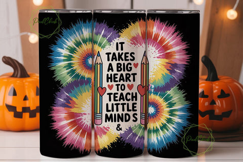 Tie-Dye Teacher 20oz Tumbler Wrap Sublimation PixelChick 