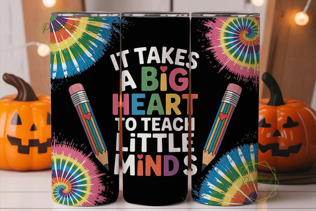 Tie-Dye Teacher 20oz Tumbler Wrap Sublimation PixelChick 