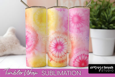 Tie Dye Tumbler Wrap, Rainbow Tumbler Sublimation Background Sublimation OrangeBrushStudio 