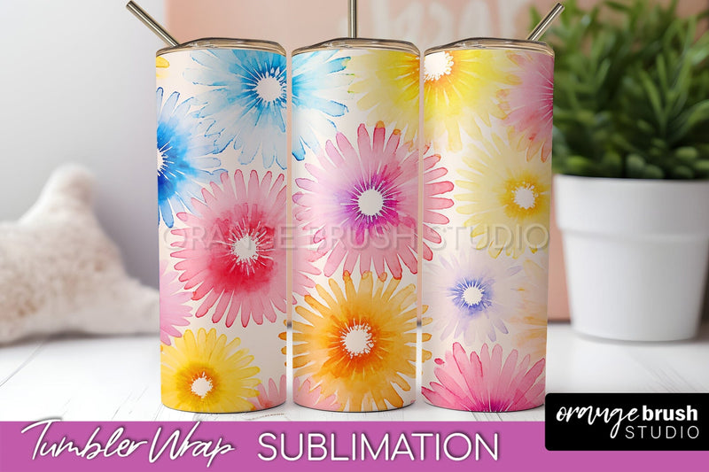 Tie Dye Tumbler Wrap, Rainbow Tumbler Sublimation Background Sublimation OrangeBrushStudio 