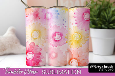 Tie Dye Tumbler Wrap, Rainbow Tumbler Sublimation Background Sublimation OrangeBrushStudio 