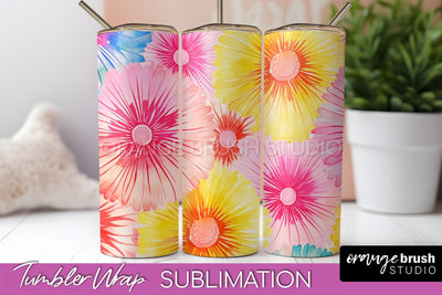 Tie Dye Tumbler Wrap, Rainbow Tumbler Sublimation Background Sublimation OrangeBrushStudio 