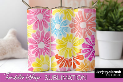 Tie Dye Tumbler Wrap, Rainbow Tumbler Sublimation Background Sublimation OrangeBrushStudio 