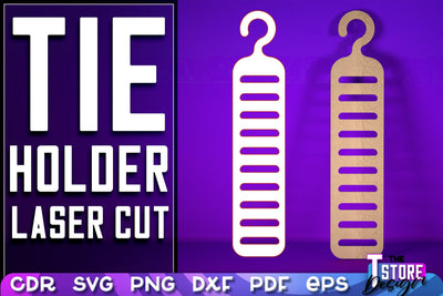 Tie Holder Laser Cut | Home SVG Design | CNC Files SVG The T Store Design 
