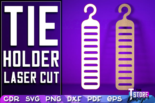 Tie Holder Laser Cut | Home SVG Design | CNC Files SVG The T Store Design 