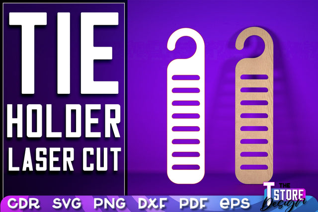 Tie Holder Laser Cut | Home SVG Design | CNC Files SVG The T Store Design 