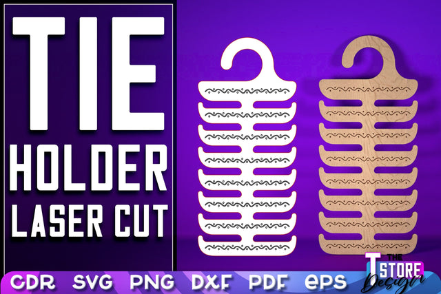 Tie Holder Laser Cut | Home SVG Design | CNC Files SVG The T Store Design 