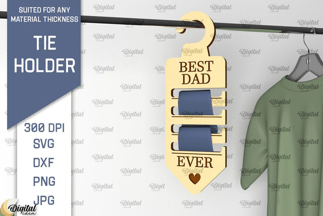 Tie Holder Laser Cut. Wood Tie Rack SVG Laser Cut SVG Evgenyia Guschina 