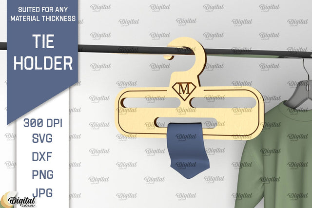 Tie Holder Laser Cut. Wood Tie Rack SVG Laser Cut SVG Evgenyia Guschina 