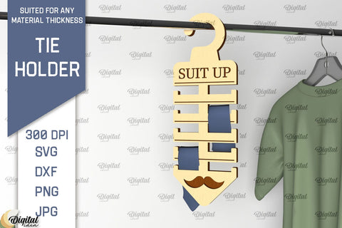Tie Holders Laser Cut Bundle. Wood Tie Racks SVG Laser Cut SVG Evgenyia Guschina 