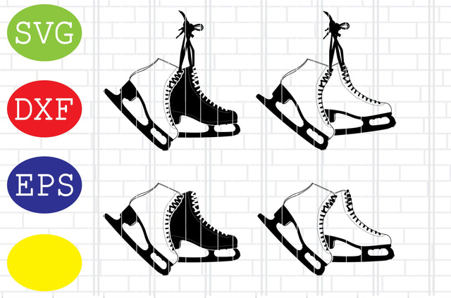 Tied Hanging Figure Skates Svg, Figure Skating Svg, Ice Skating Svg, Winter Sport Svg, Jpg, Eps, Dxf Files SVG DigitalSvgFiles 