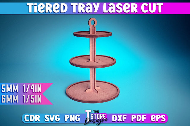 Tiered Tray Laser Cut Design | Home Design | CNC Files SVG The T Store Design 