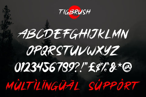 Tigbrush - Simple Brush Font Font Mozzatype 