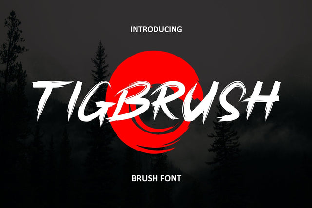 Tigbrush - Simple Brush Font Font Mozzatype 