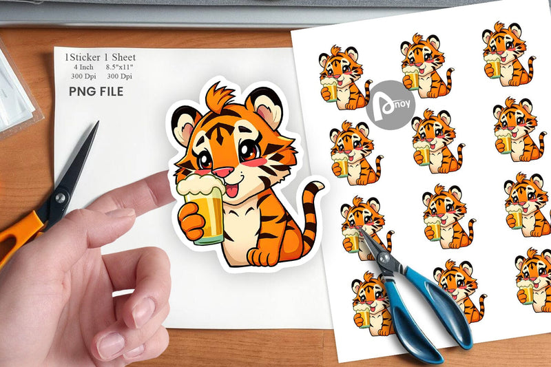 Tiger Beer Day Sticker Sublimation artnoy 