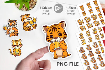 Tiger Beer Day Sticker Sublimation artnoy 
