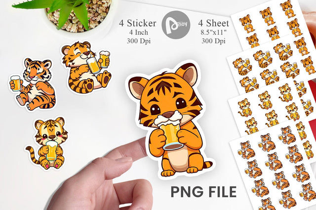 Tiger Beer Day Sticker Sublimation artnoy 