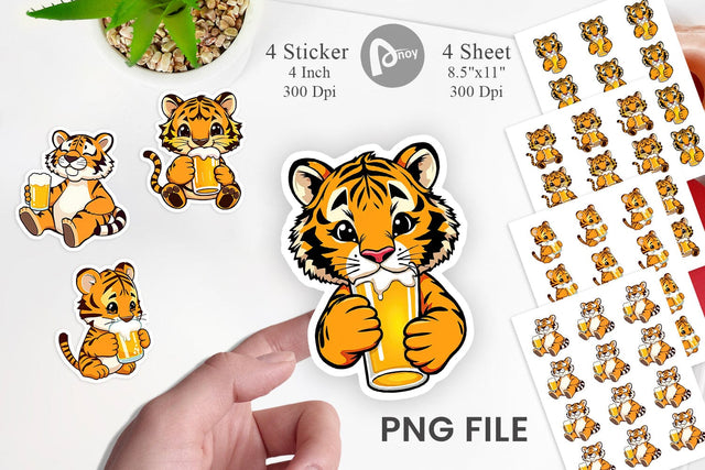 Tiger Beer Day Sticker Sublimation artnoy 